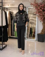 بامبر زنانه شیشه ای طرح دار مدل آتلاز کد 0302