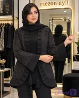 کت زنانه مجلسی کرپ مدل مروارید مدل 0124