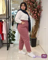 شلوار زنانه استایل کتان وارداتی مدل مام کتان کد 1014