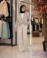 شومیز زنانه نگین دار ۲تیکه زارا مدل سوترا کد 0284