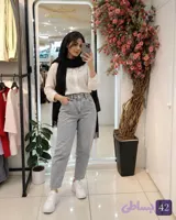 شلوار زنانه استایل کتان وارداتی مدل مام کتان کد 1016