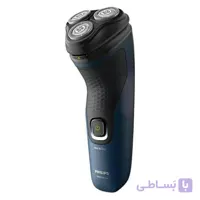 ماشین اصلاح موی صورت فیلیپس مدل S1151 با 3 تیغه چرخشی استیل ضد زنگ، مقاوم در برابر آب، قابلیت اصلاح شماره صفر، شارژ USB و طراحی ارگونومیک ضد لغزش برای استفاده خشک و مرطوب