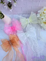 گلسر حریر نگین کوب دنباله دار