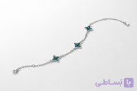 دستبند نقره عیار 925 چهار برگ زیبا اکسسوری