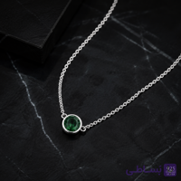گردنبند نقره زنانه عیار 925 سنگ  سبز؛ اصالتی از جنس نقره و نور»