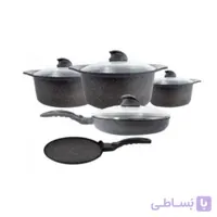 سرویس قابلمه عرشیا مدل CO360-2450 گرانیتی ۹ پارچه کره ای