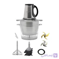 خردکن سیلورکرست مدل SL- 2024 دو کاسه استیل و شیشه ای 3.8 لیتری 2 تیغه