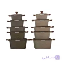سرویس قابلمه مربعی زیو 10 پارچه جامبو مدل Zio Z-8300 کفی اینداکشن
