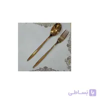 سرویس قاشق چنگال 24 نفره 120 تکه یونیک دهانه اروپایی طلایی