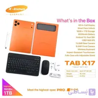تبلت لپ تاپ شو x-inova مدل tab 10 رم 4 حافظه 64 گیگابایت پک کامل (ماوس، کیبورد، گلس و ..)