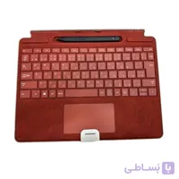 کیبورد Signature و قلم Slim 2 برای سرفیس پرو 8/9/10/11 مایکروسافت رنگ قرمز آکبند اورجینال