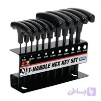 مجموعه 10 تکه آچار شش گوش متریک دسته T شکل