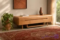 میز تلویزیون ۱۴۰ سانتی متری مدرن با روکش ممبران ضدآب و ضدخش
