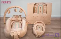 سرویس گارددار اگنس شامل آغوشی شیردهی، پتو، تشک گارد دار و بالش
