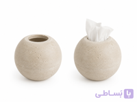 جا دستمال کاغذی سنگ تراورتن دکوراتیو مدل کروی