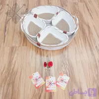 ست آجیل خوری قیطان طرح مثلث(صبا بافت)