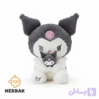 عروسک پولیشی کاراکتر مای ملودی کورومی (Kuromi) رنگ طوسی و سفید – ۳۵ سانتی‌متری کد 97927