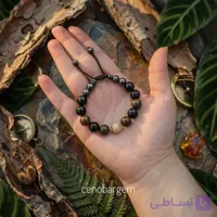 دستبند محافظتی برنزیت،تورمالین و حدید
