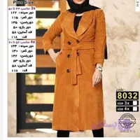 مانتو سایز بزرگ یقه آرشال، جنس کبریتی S