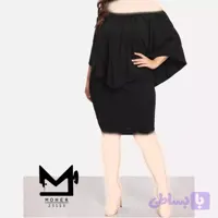 پیراهن مجلسی سایز بزرگ شنل دار، جنس جودون کشی M