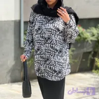 شومیز مانتویی سایز بزرگ، جنس کرپ B 31048
