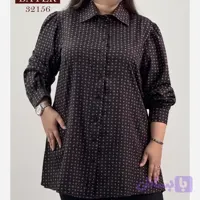 شومیز مجلسی سایزبزرگ، جنس کرپ سوپر سافت ۳۲۱۵۶ B