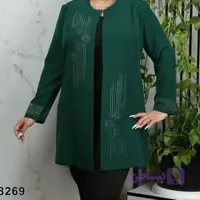 مانتو کتی مجلسی سایز بزرگ، جنس کرپ مازراتی اعلا S