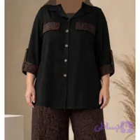 شومیز مانتویی سایزبزرگ، جنس بزیاق S