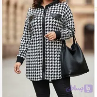 شومیز کلاهدار سایزبزرگ، جنس جودون و چرم ۱۲۰۸۸ T