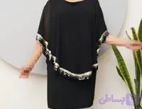 پیراهن مجلسی سایز بزرگ، جنس حریر و جودون S