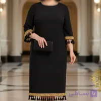 پیراهن مجلسی سایزبزرگ، جنس جودون و خرجکار دیسکو 11361 T