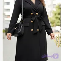 مانتو پیراهنی سایزبزرگ، جنس غواصی وارداتی ۱۲۱۰۴ T