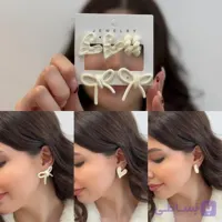 گوشواره پاپیون استیل