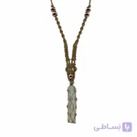 آویز دستساز مکرومه سنگ کریستال کوارتز برزیل