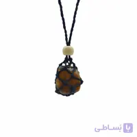 آویز دستساز مکرومه سنگ چشم ببر