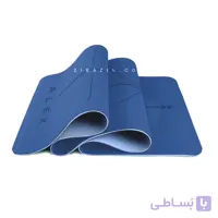 مت یوگا حرفه ای الایمنت (TPE) دو لایه 6 میل : آبی + کاور رایگان
