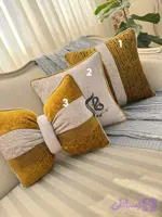 کوسن شهرزاد رنگ طوسی خردلی