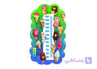 استیکر اندازه‌گیری قد طرح کودکانه با طرح دفتر
