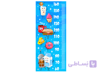 خرید استیکر اندازه‌گیری قد کودکان با پس زمینه آبی