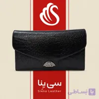 کیف تمام چرم کلاسیک کد 3083 – سه بافت مشکی با بند بلند و ابعاد ۳۰×۱۸