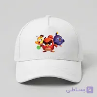 کلاه سفید مدل angry birds dream blast |کتان درجه یک|کد 2002