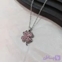 گردنبند پاپیون استیل نگین‌دار رنگ ثابت | گالری شایلی