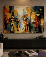 تابلو مدرن گروه کلاه دار