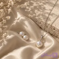 نیم ست گردنبند و‌ گوشواره مروارید