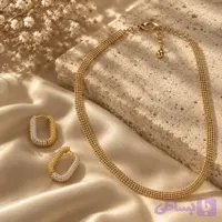 نیم ست گردنبند و‌ گوشواره مدرن و مینیمال