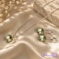 نیم ست گردنبند و‌ گوشواره سوارسکی