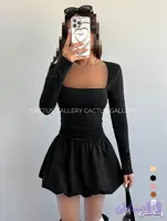 تونیک قارچی سایز فری در ۴رنگ صورتی سفید کرم قهوی