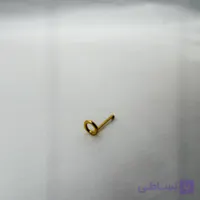 پیرسینگ بینی نقره میخی طرح دایره طلایی رنگ