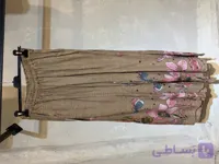 شلوار زنانه لینن ایتالیایی طرح گل رز