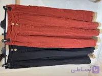 شلوار زنانه لینن ایتالیایی مدل دو دکمه طرح ساده
